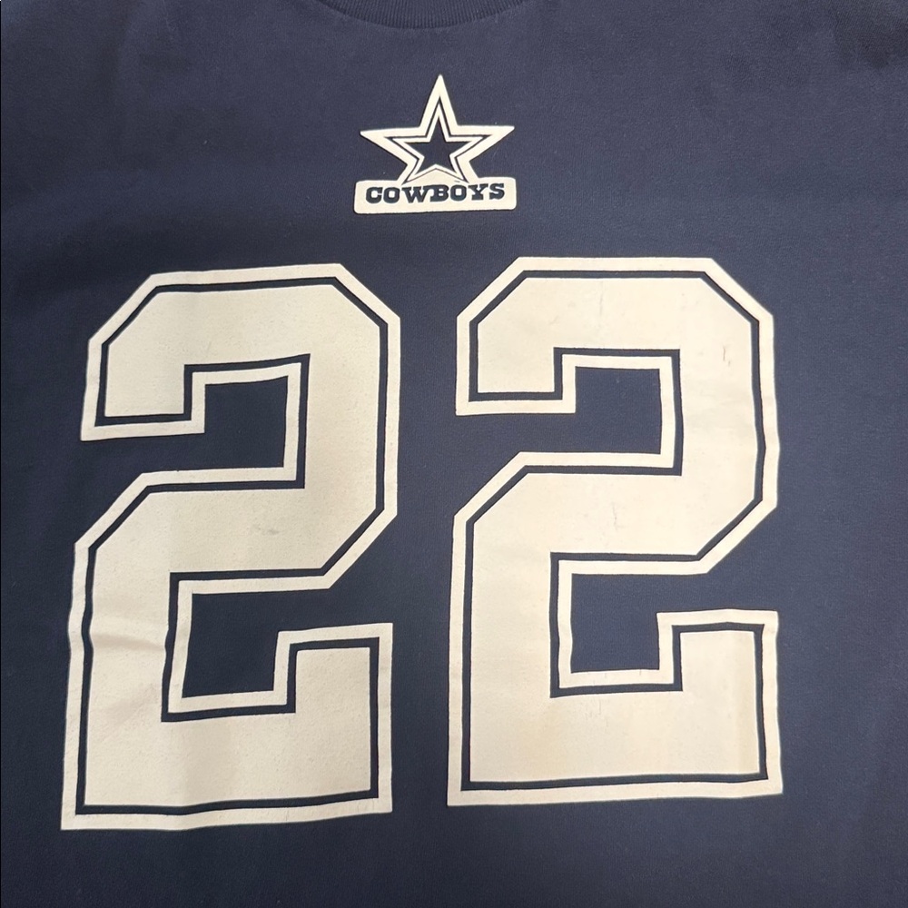 Mitchell & Ness Dallas Cowboys Navy Throwbacks Tee Emmitt Smith - Picture 2 of 7